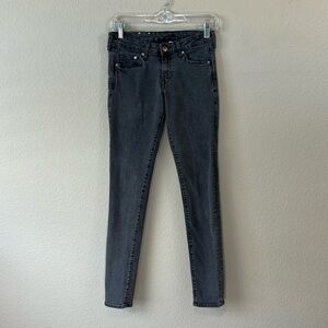 &DENIM Gray Washed Super Skinny Low Waist Jean Size 26